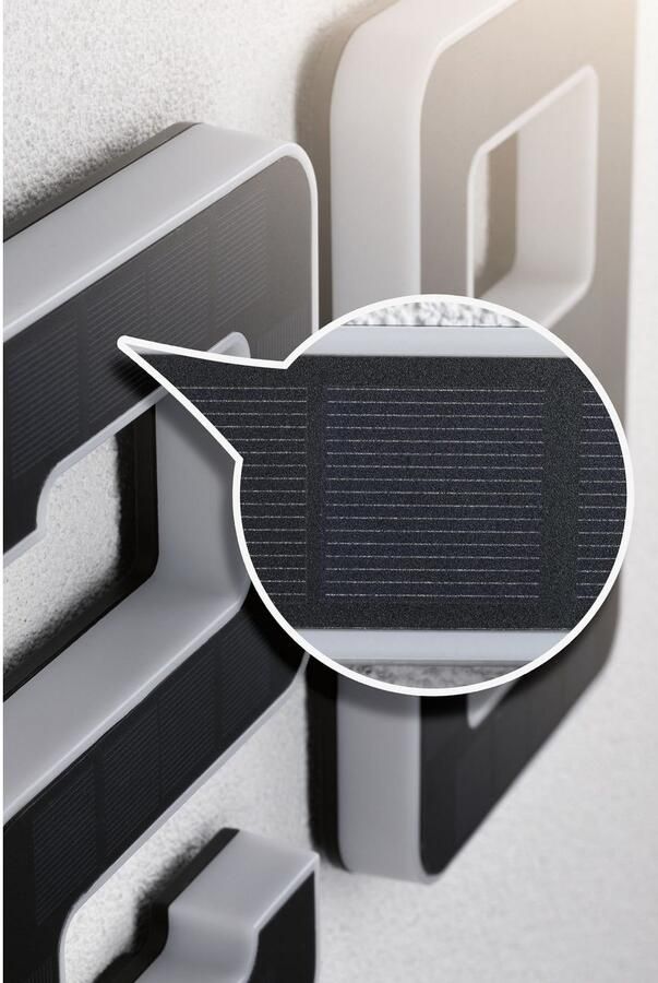 Paulmann Led-wandlamp voor buiten Solar Huisnummer LED-module huisnummers letters kiesbaar accu verwisselbaar (1 stuk) - Foto 10