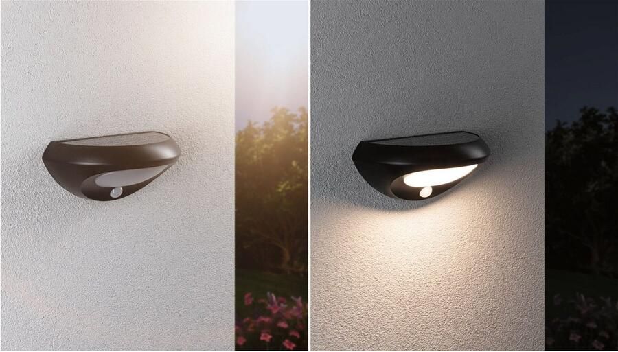 Paulmann Led-wandlamp voor buiten Solar Sorova IP44 230x125mm 3000K 3 5W 220lm Antraciet Kunststof (1 stuk) - Foto 7