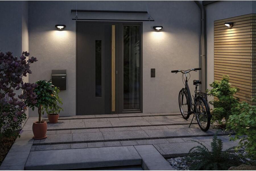 Paulmann Led-wandlamp voor buiten Solar Sorova IP44 230x125mm 3000K 3 5W 220lm Antraciet Kunststof (1 stuk) - Foto 6