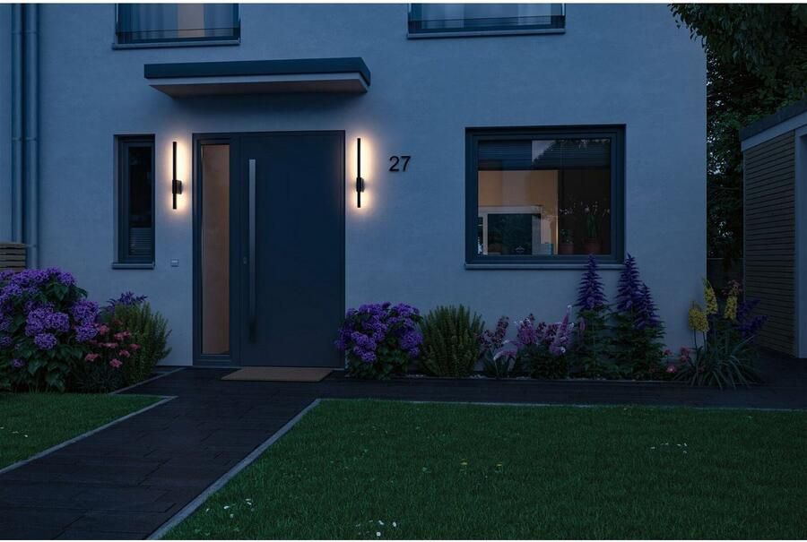 Paulmann Led-wandlamp voor buiten Stan IP44 600mm 3000K 9W 220lm 230V Antraciet Aluminium (1 stuk)