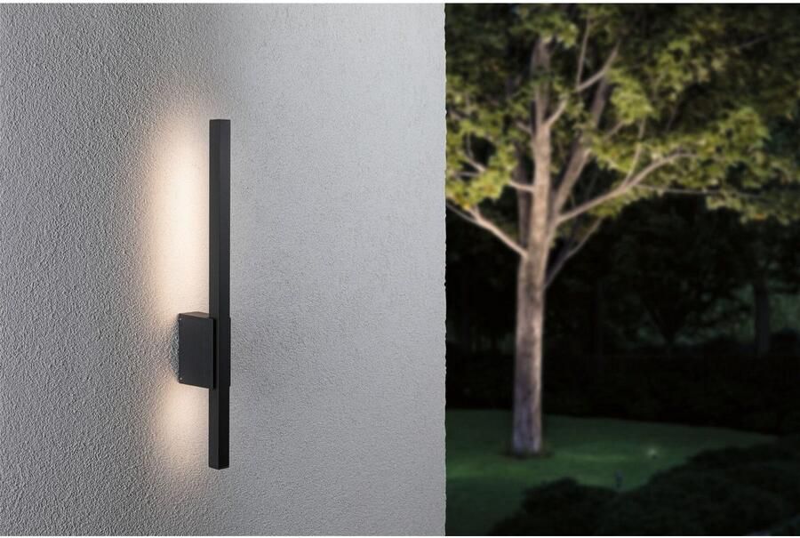 Paulmann Led-wandlamp voor buiten Stan IP44 600mm 3000K 9W 220lm 230V Antraciet Aluminium (1 stuk) - Foto 4