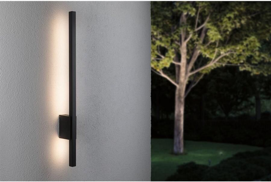 Paulmann Led-wandlamp voor buiten Stan IP44 800mm 3000K 11 5W 300lm 230V Antraciet Aluminium (1 stuk) - Foto 4