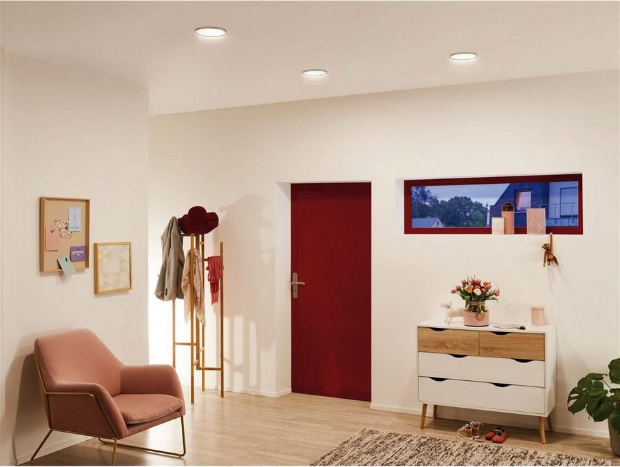 Paulmann Ledinbouwlamp Areo rond 180mm 11W 770lm 3000K mat nikkel 180mm (1 stuk) - Foto 4