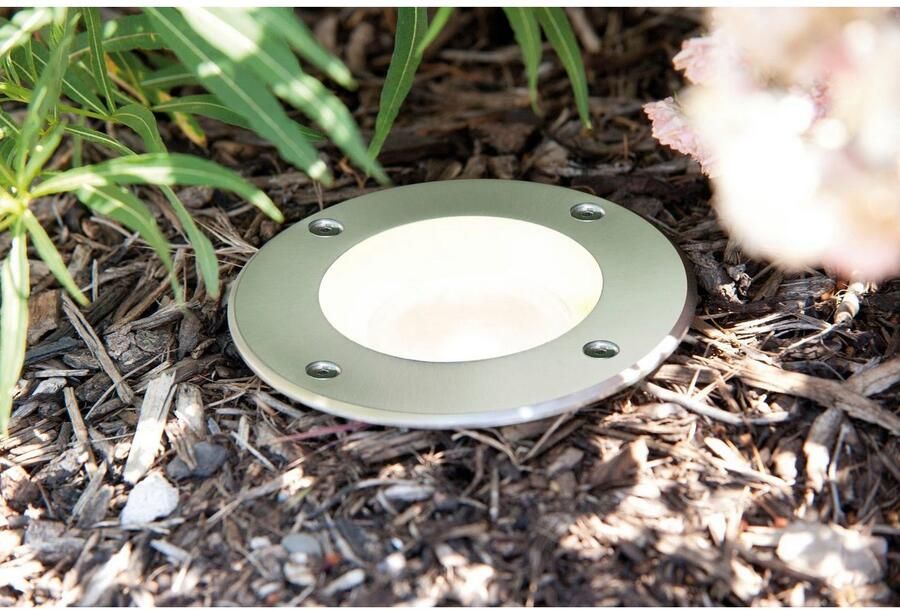 Paulmann Ledinbouwlamp Buiten 230V Bodem IP67 rond GU10 3 5W 140x140mm RVS Metaal (1 stuk) - Foto 4