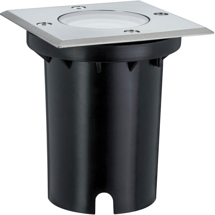 Paulmann Ledinbouwlamp Buiten 230V Bodem IP67 vierkant GU10 3 5W 108x108mm RVS Metaal (1 stuk)