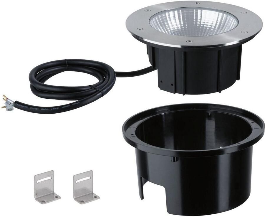 Paulmann Ledinbouwlamp Durea IP67 rond 213mm 3000K 12 5W 870lm 230V roestvrij staal metaal (1 stuk) - Foto 2