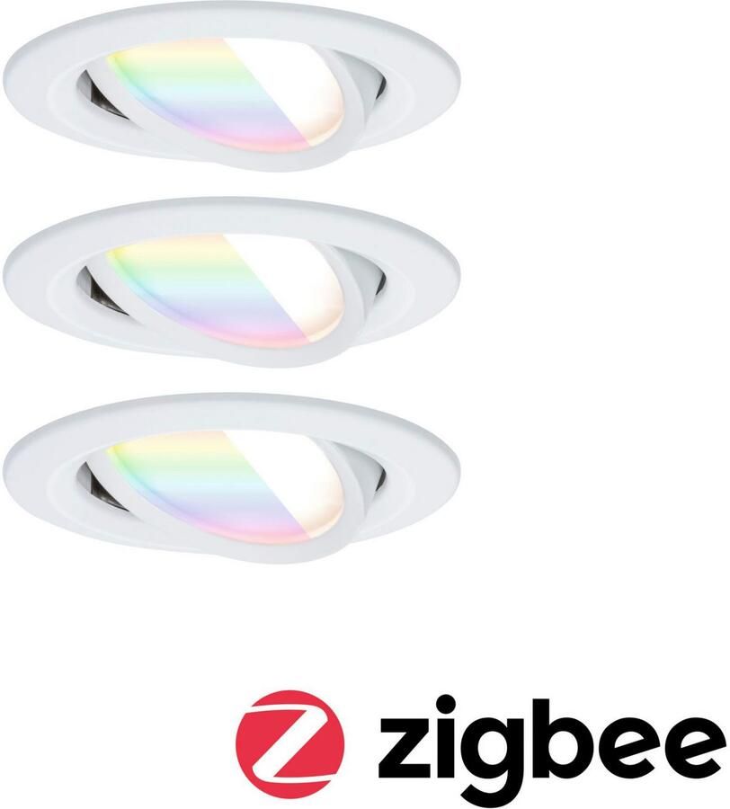 Paulmann Ledinbouwlamp LED inbouwlamp Nova Coin rond 84mm 50° Geheugenfunctie kleurwisselaar kleurregeling dimmer smart home