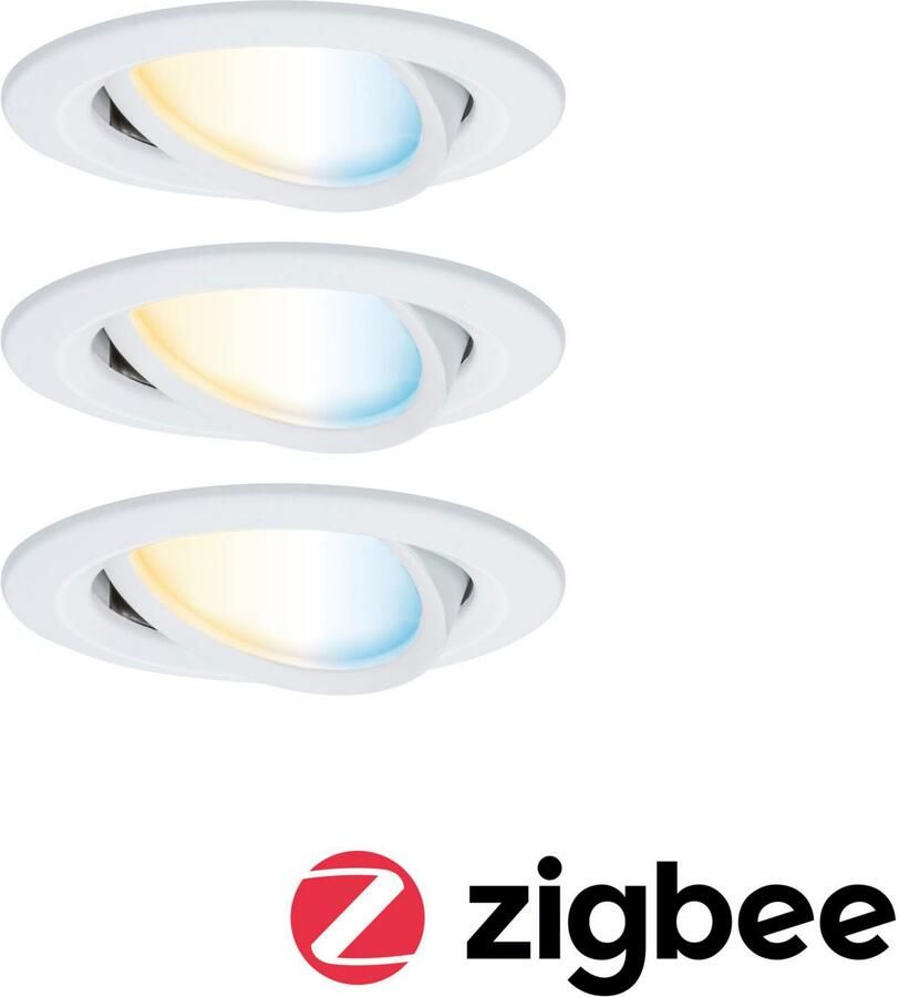 Paulmann Ledinbouwlamp LED inbouwlamp Nova Coin rond 84mm 50° Geheugenfunctie kleurwisselaar kleurregeling dimmer smart home