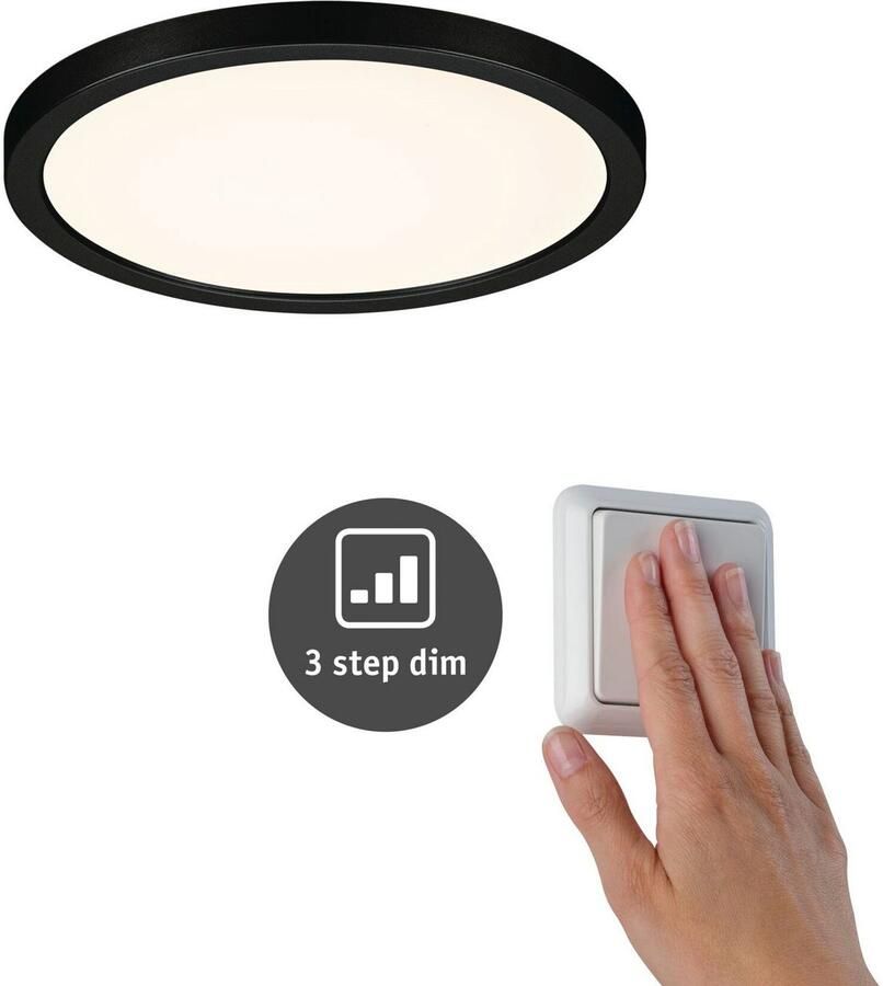 Paulmann Ledinbouwlamp LED Inbouwpaneel Areo VariFit IP44 rond 175mm 3000K Zwart dimbaar (1 stuk) - Foto 2