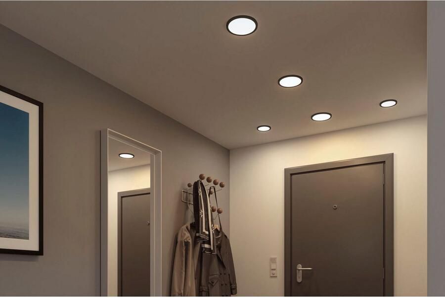 Paulmann Ledinbouwlamp LED Inbouwpaneel Areo VariFit IP44 rond 118mm 4000K Zwart (1 stuk) - Foto 4