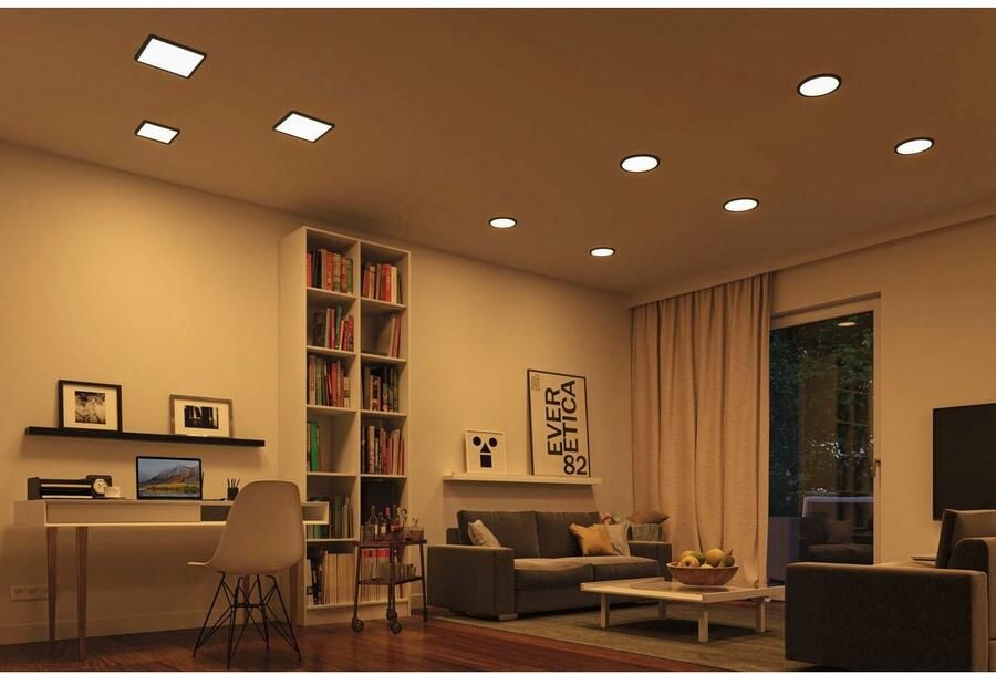 Paulmann Ledinbouwlamp LED Inbouwpaneel Areo VariFit IP44 rond 118mm 4000K Zwart (1 stuk) - Foto 3