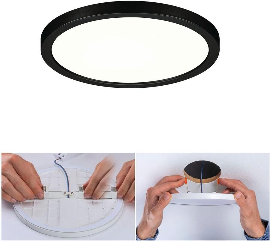 Paulmann Ledinbouwlamp LED Inbouwpaneel VariFit Areo IP44 rond 175mm 4000K Zwart (1 stuk)