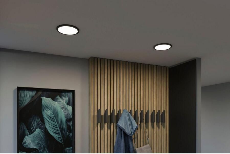 Paulmann Ledinbouwlamp LED Inbouwpaneel Areo VariFit IP44 rond 175mm 3000K Zwart (1 stuk) - Foto 6