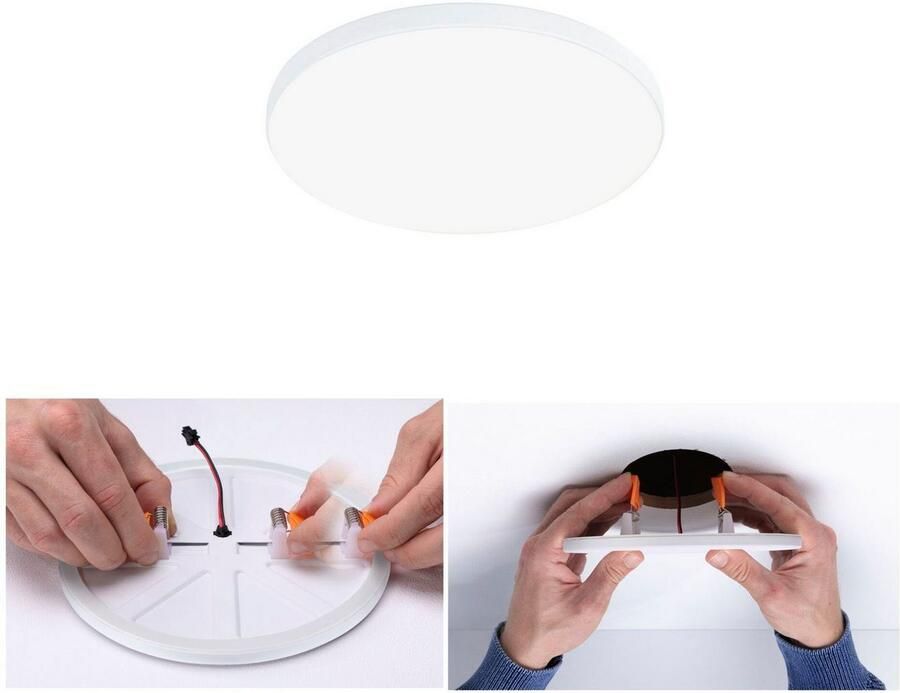 Paulmann Ledinbouwlamp LED Inbouwpaneel Veluna VariFit Edge IP44 rond 120mm 650lm 4000K Wit (1 stuk) - Foto 2