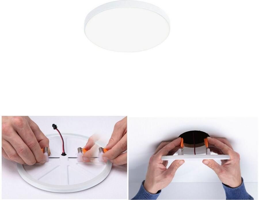 Paulmann Ledinbouwlamp LED Inbouwpaneel Veluna VariFit Edge IP44 rond 90mm 500lm 4000K Wit (1 stuk) - Foto 3