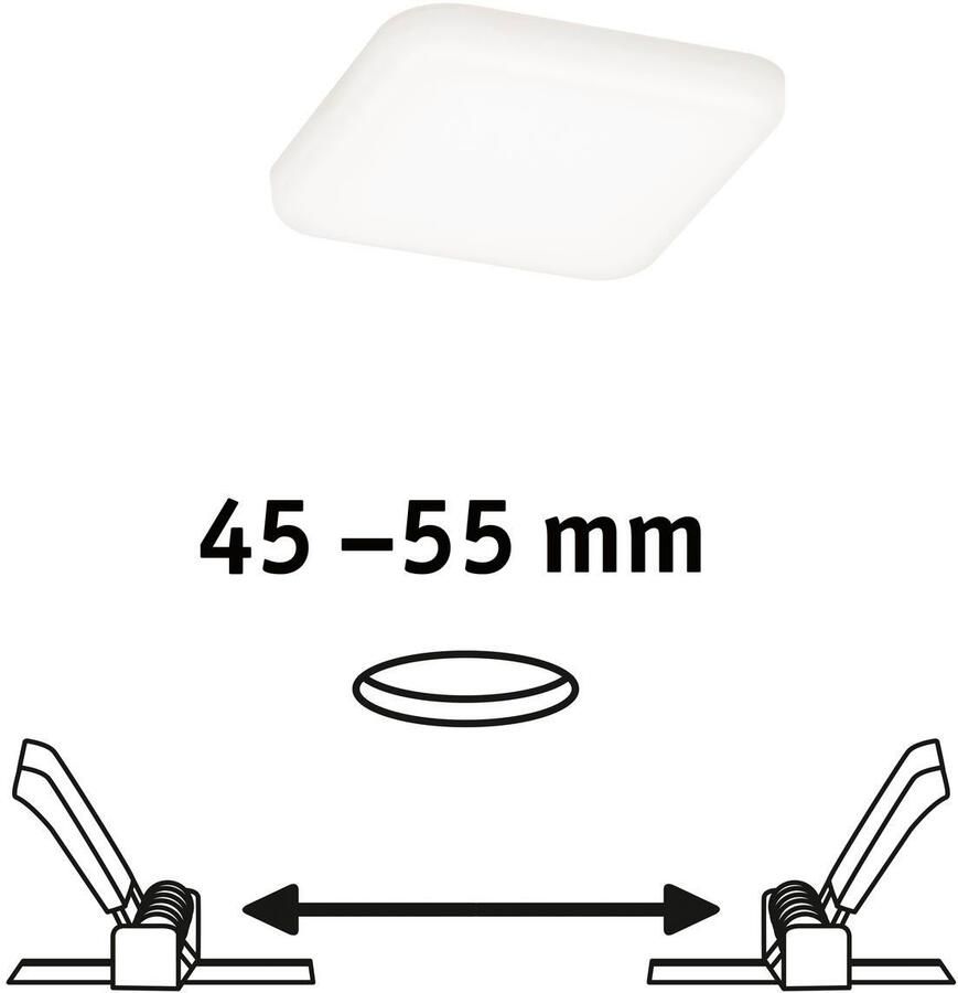Paulmann Ledinbouwlamp LED Inbouwpaneel Veluna VariFit IP44 rond 125mm 8 5W 3.000K Satin (1 stuk) - Foto 3