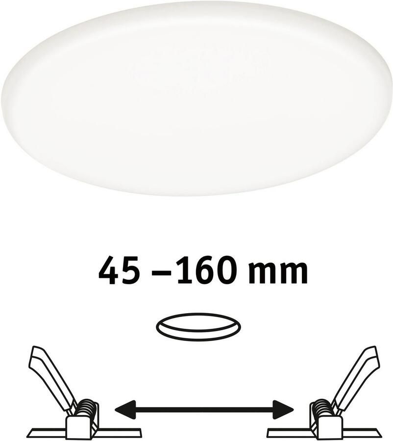 Paulmann Ledinbouwlamp LED Inbouwpaneel Veluna VariFit IP44 rond 185mm 17 5W 4.000K Satin (1 stuk) - Foto 4