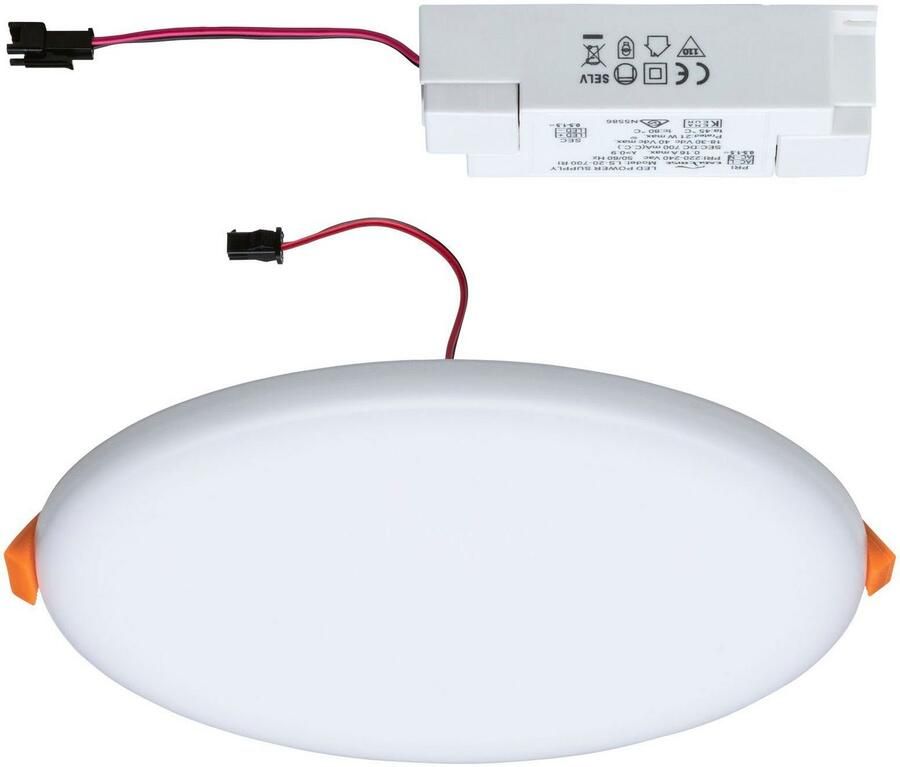 Paulmann Ledinbouwlamp LED Inbouwpaneel Veluna VariFit IP44 rond 185mm 17 5W 4.000K Satin (1 stuk) - Foto 5