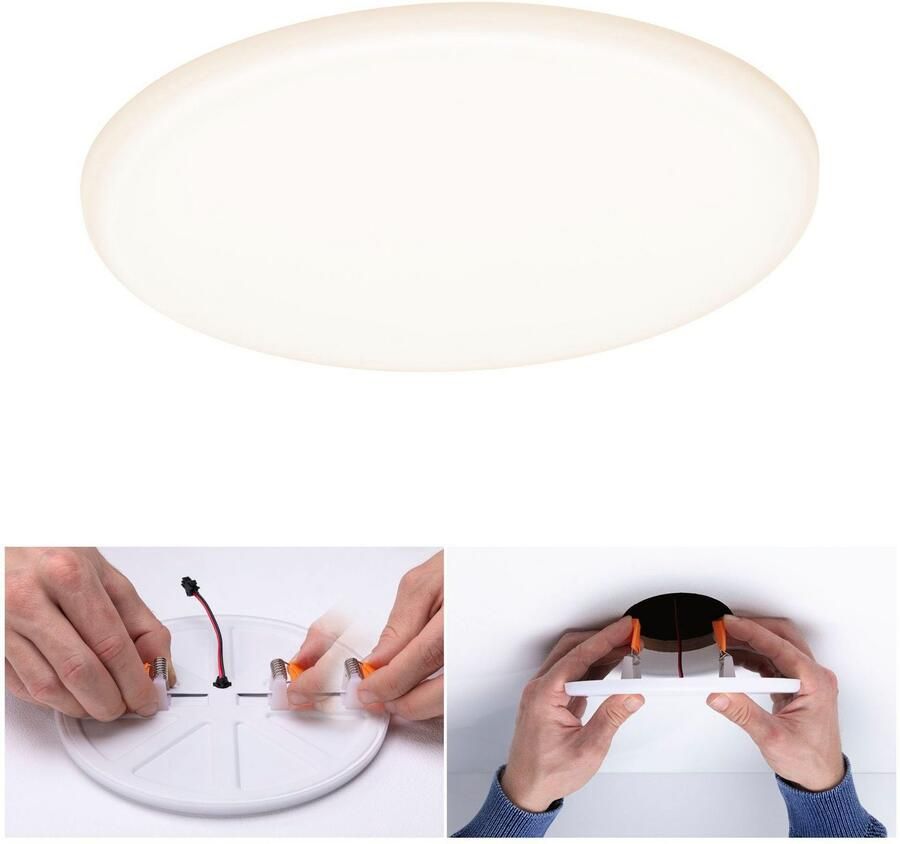 Paulmann Ledinbouwlamp LED Inbouwpaneel Veluna VariFit IP44 rond 185mm 17W 3.000K Satin (1 stuk) - Foto 3