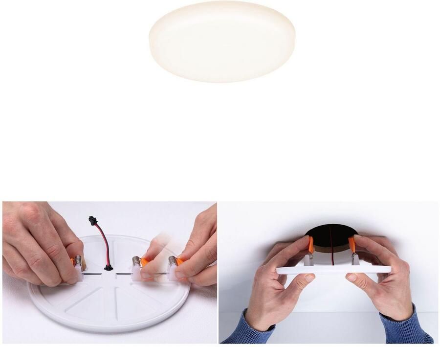 Paulmann Ledinbouwlamp LED Inbouwpaneel Veluna VariFit IP44 rond 75mm 4 5W 3.000K Satin (1 stuk) - Foto 4