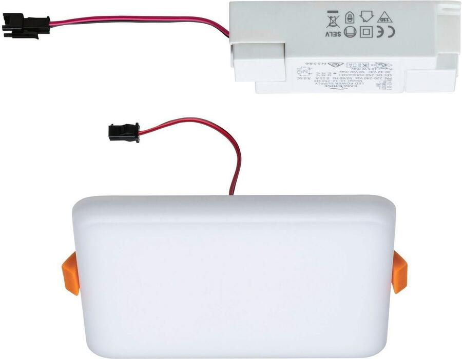 Paulmann Ledinbouwlamp LED Inbouwpaneel Veluna VariFit IP44 vierkant 125x125mm 8 5W 4.000K Satin (1 stuk) - Foto 5