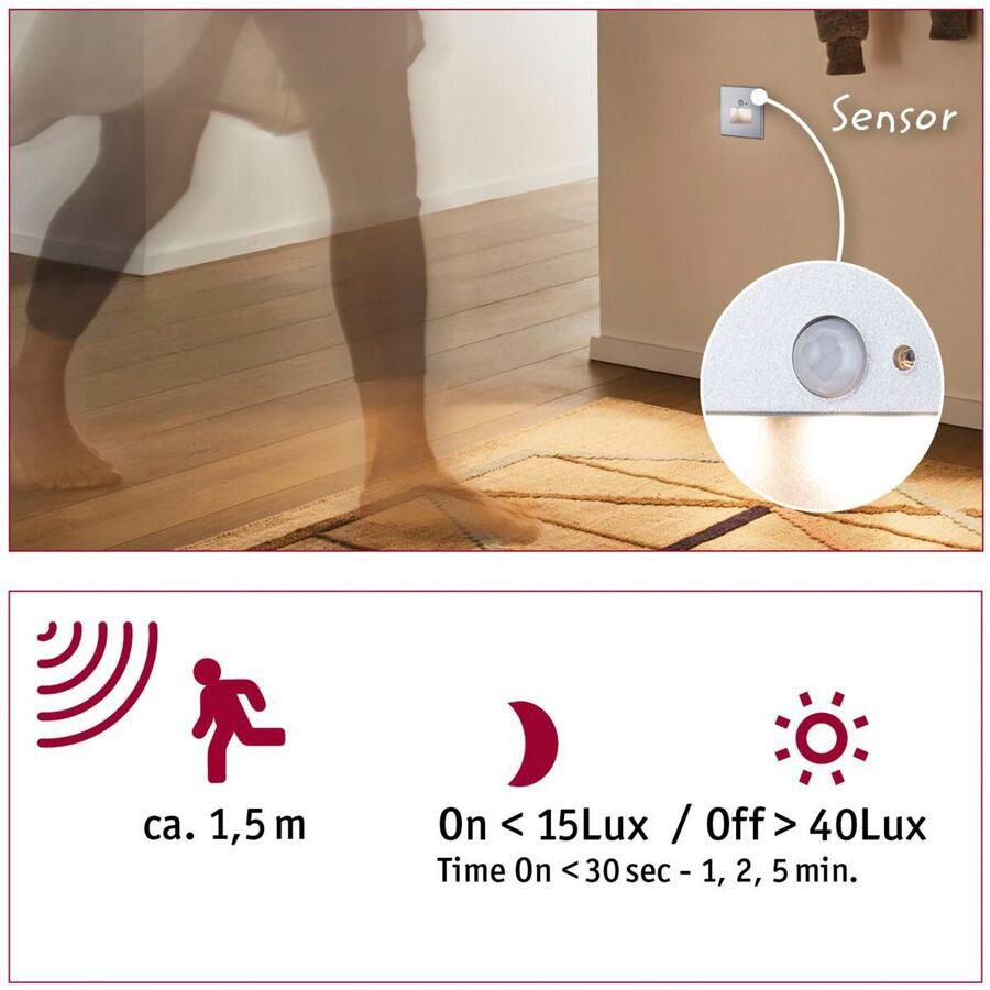 Paulmann Ledinbouwlamp LED wandinbouwlamp Edge Quadro 1 2W 25lm 230V 2700K (1 stuk) - Foto 10