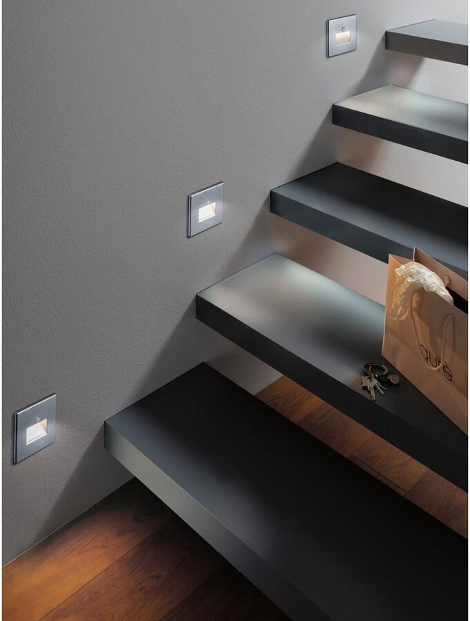 Paulmann Ledinbouwlamp LED wandinbouwlamp Edge Quadro 1 2W 25lm 230V 2700K (1 stuk) - Foto 4