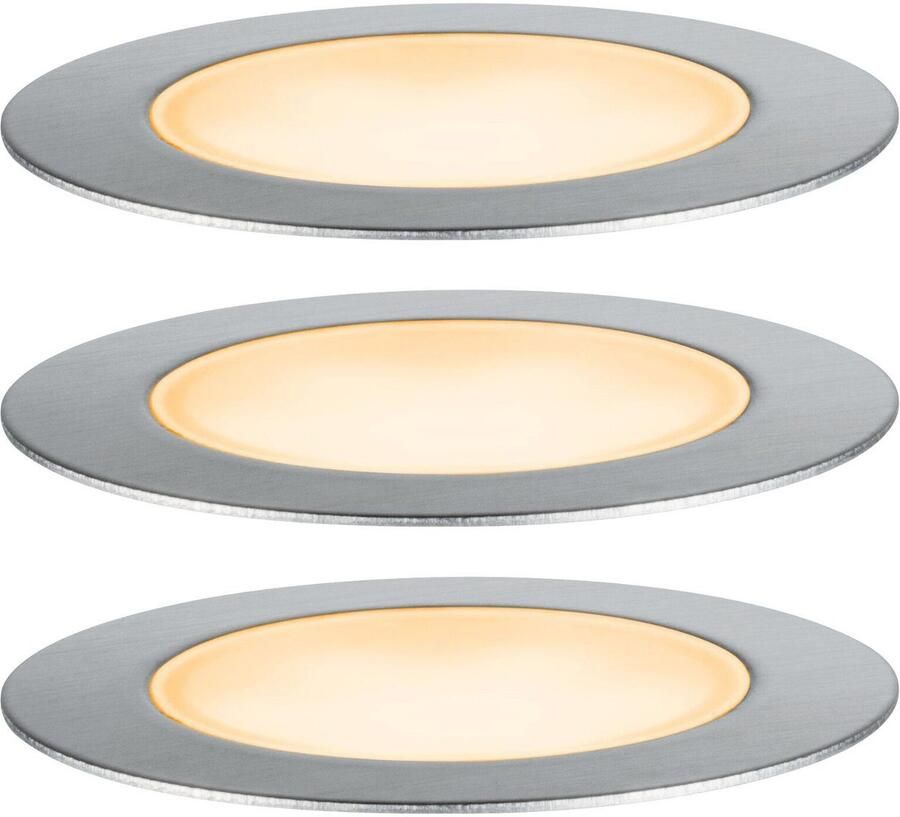 Paulmann Ledinbouwlamp Plug & Shine Vloer Basisset IP67 2200K 3x2W 21VA zilverkleur (3 stuks) - Foto 11