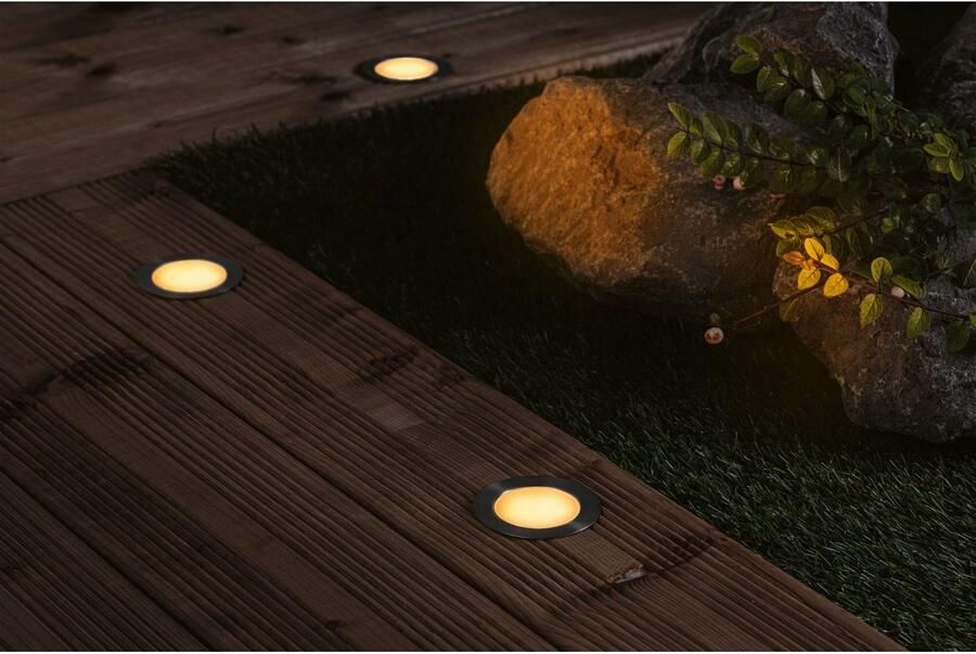 Paulmann Ledinbouwlamp Plug & Shine Vloer Basisset IP67 2200K 3x2W 21VA zilverkleur (3 stuks) - Foto 7