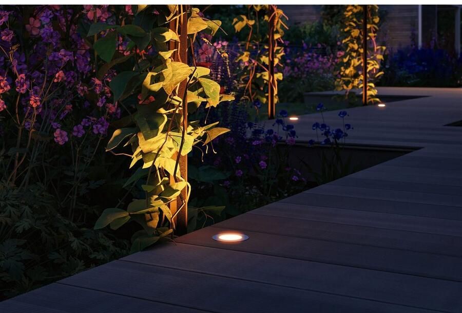 Paulmann Ledinbouwlamp Plug & Shine Vloer Basisset IP67 2200K 3x2W 21VA zilverkleur (3 stuks) - Foto 3