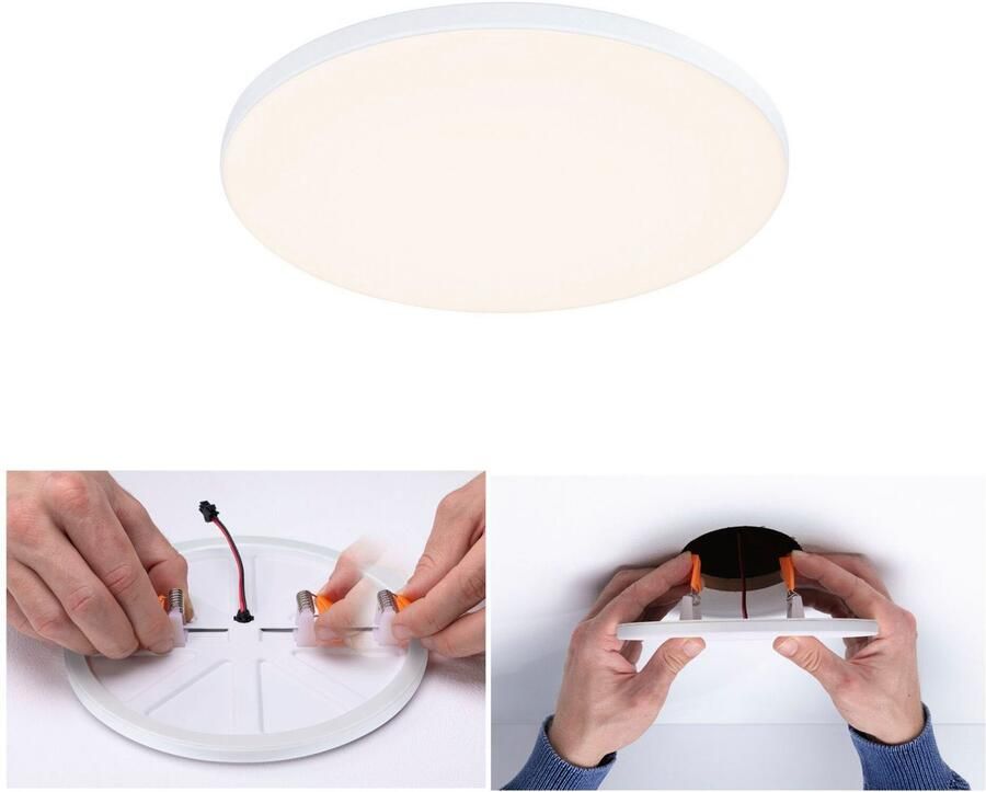 Paulmann Ledinbouwlamp LED Inbouwpaneel Veluna VariFit Edge IP44 rond 160mm 1100lm 3000K Wit (1 stuk)