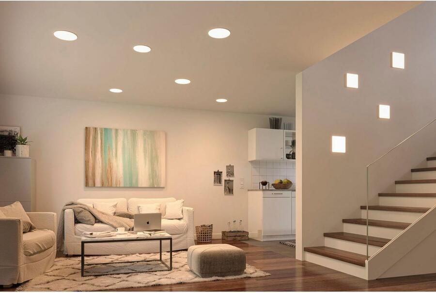 Paulmann Ledinbouwlamp LED Inbouwpaneel Veluna VariFit IP44 rond 185mm 17W 3.000K Satin (1 stuk) - Foto 10