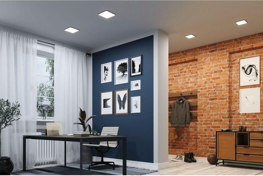 Paulmann Ledinbouwlamp LED Inbouwpaneel Veluna VariFit IP44 vierkant 125x125mm 8 5W 4.000K Satin (1 stuk) - Foto 13