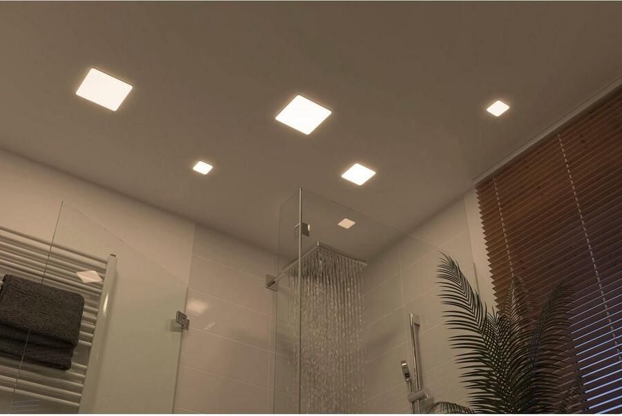 Paulmann Ledinbouwlamp LED Inbouwpaneel Veluna VariFit IP44 vierkant 185x185mm 17 5W 4.000K Satin (1 stuk) - Foto 12