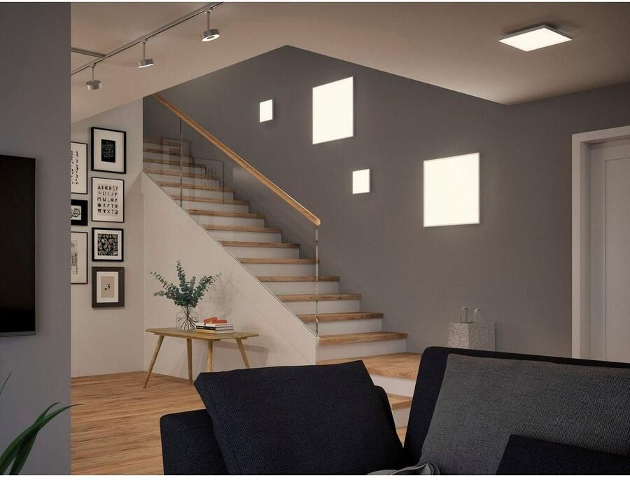Paulmann Ledinbouwlamp LED Inbouwpaneel Veluna VariFit IP44 vierkant 125x125mm 8 5W 4.000K Satin (1 stuk) - Foto 6