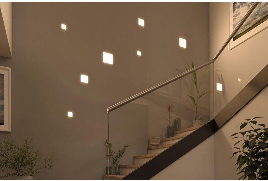 Paulmann Ledinbouwlamp LED Inbouwpaneel Veluna VariFit IP44 vierkant 125x125mm 8 5W 4.000K Satin (1 stuk) - Foto 9