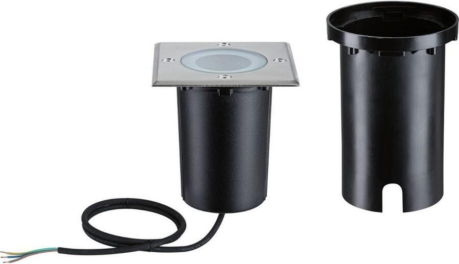 Paulmann Ledinbouwlamp Vloer IP67 rond 110mm RGBW+ 4 9W 300lm 230V Geborsteld ijzer Aluminium (1 stuk) - Foto 4