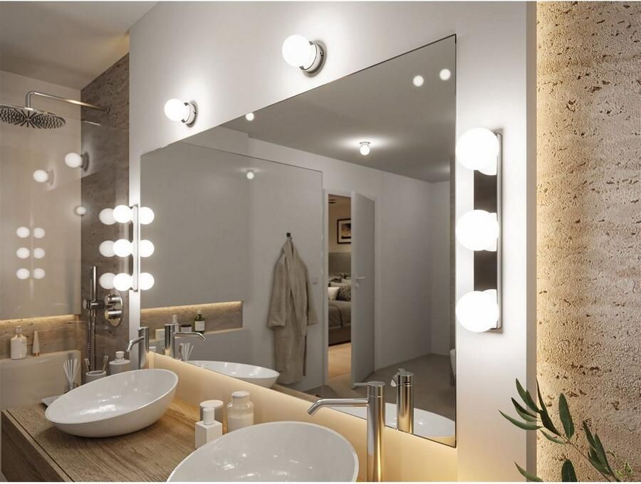 Paulmann Wandlamp Selection Bathroom Gove IP44 max. 3x20W Balken Glas Metaal (1 stuk)
