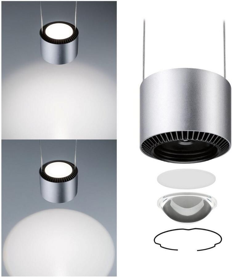 Paulmann Railsysteem-lampen URail Hanglamp Aldan 8 5 1x4 5W 4000K 230V Zwart mat Zwart (1-delig) - Foto 2