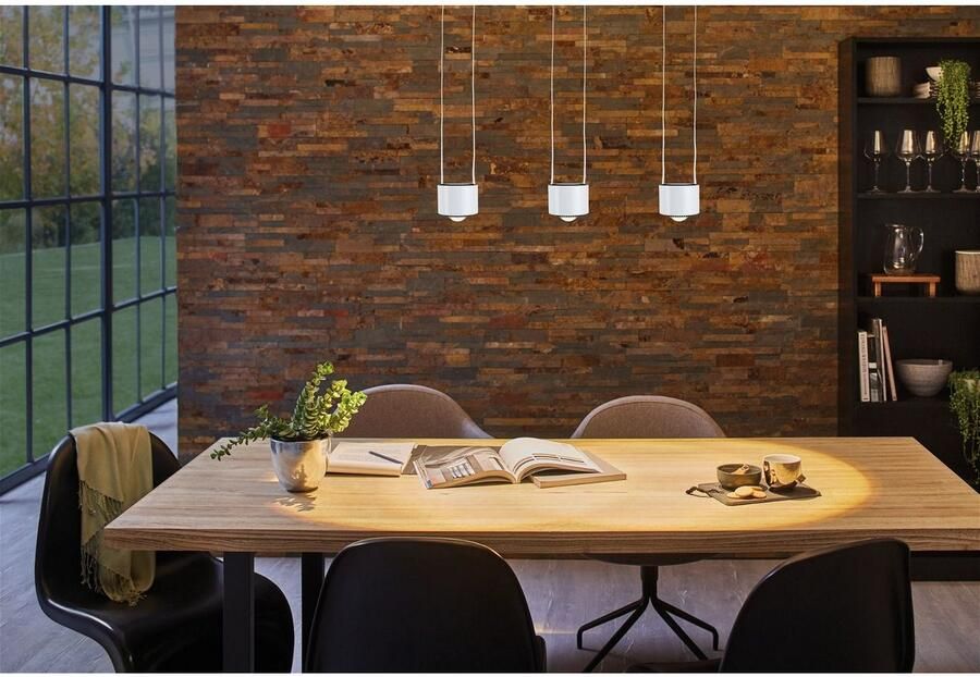 Paulmann Railsysteem-lampen URail Hanglamp Aldan 860lm 460lm 8 5W 2700K dimbaar 230V Wit (1-delig) - Foto 2