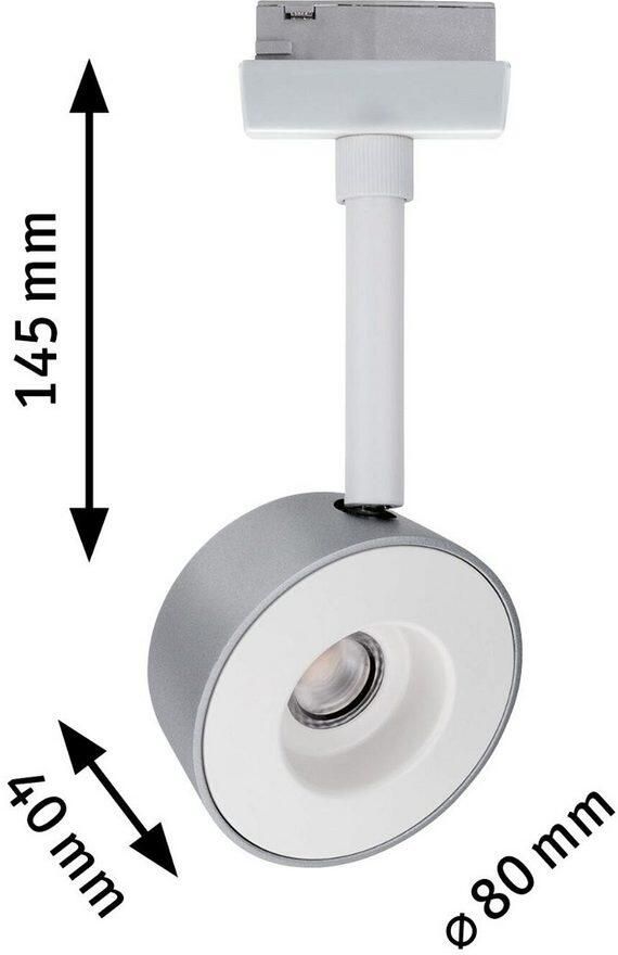 Paulmann Railsysteem-lampen URail rails spot Pellet 350lm 6 7W 2700K 230V chroom mat dimbaar 4W (1-delig) - Foto 4