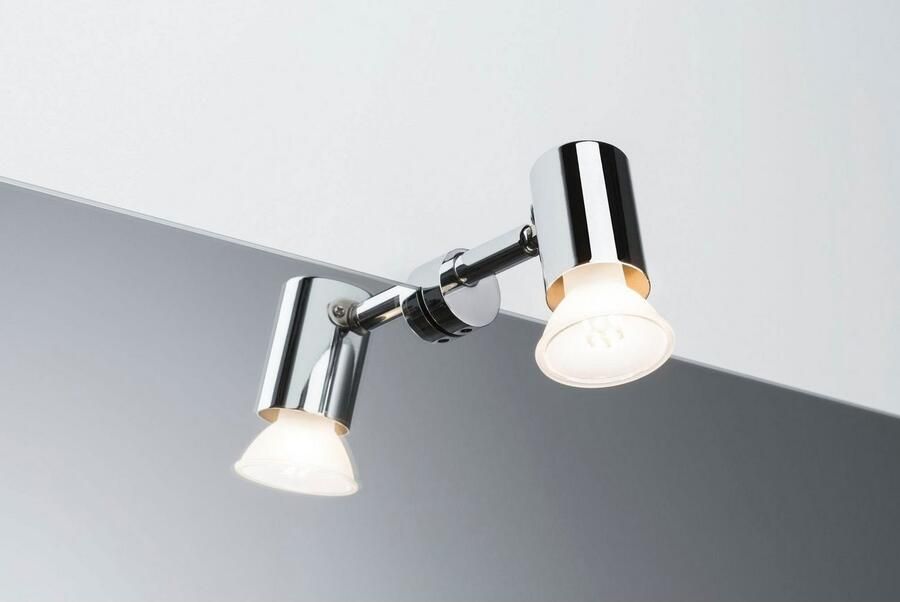Paulmann Spiegellamp Mintaka IP20 Chroom zonder lichtbron max. 20W GU10 Mintaka IP20 Chroom zonder lichtbron max. 20W GU9 (1 stuk) - Foto 4