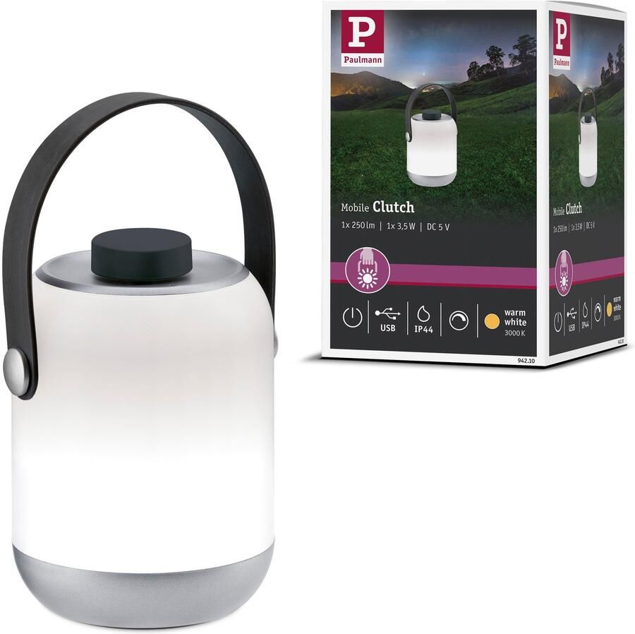 Paulmann Tafellamp Buiten Mobiele Tafel lamp Clutch IP44 3000K 1 6W 5V dimbaar (1 stuk) - Foto 8