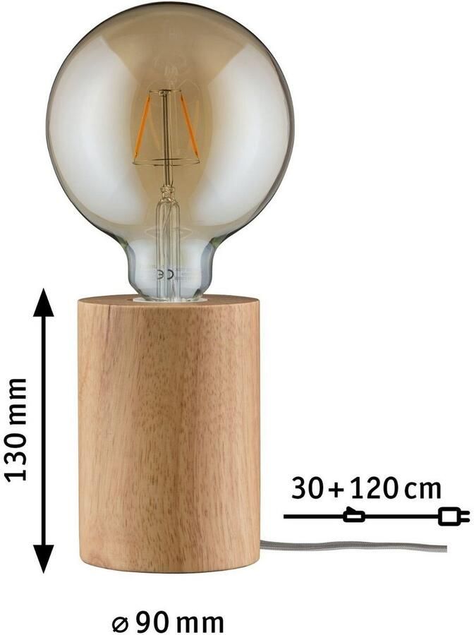 Paulmann Tafellamp Neordic Talin max.1x20W E27 Hout 230V (1 stuk) - Foto 2