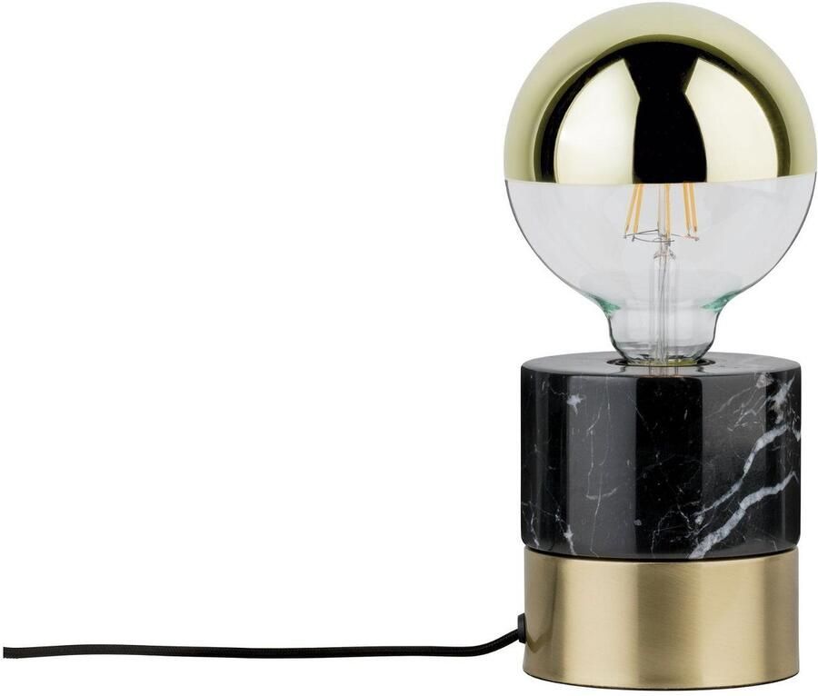Paulmann Tafellamp Neordic Vala max1x20W E27 Geborsteld messing Zwart 230V Metaal Marmer (1 stuk) - Foto 5