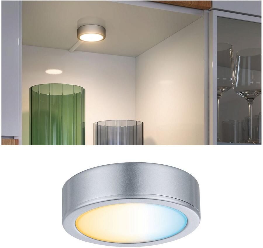 Paulmann Verlichting voor onderkast Clever Connect Spot Disc 2 1W 2700-6500K 12V chroom mat kunststof (1 stuk)