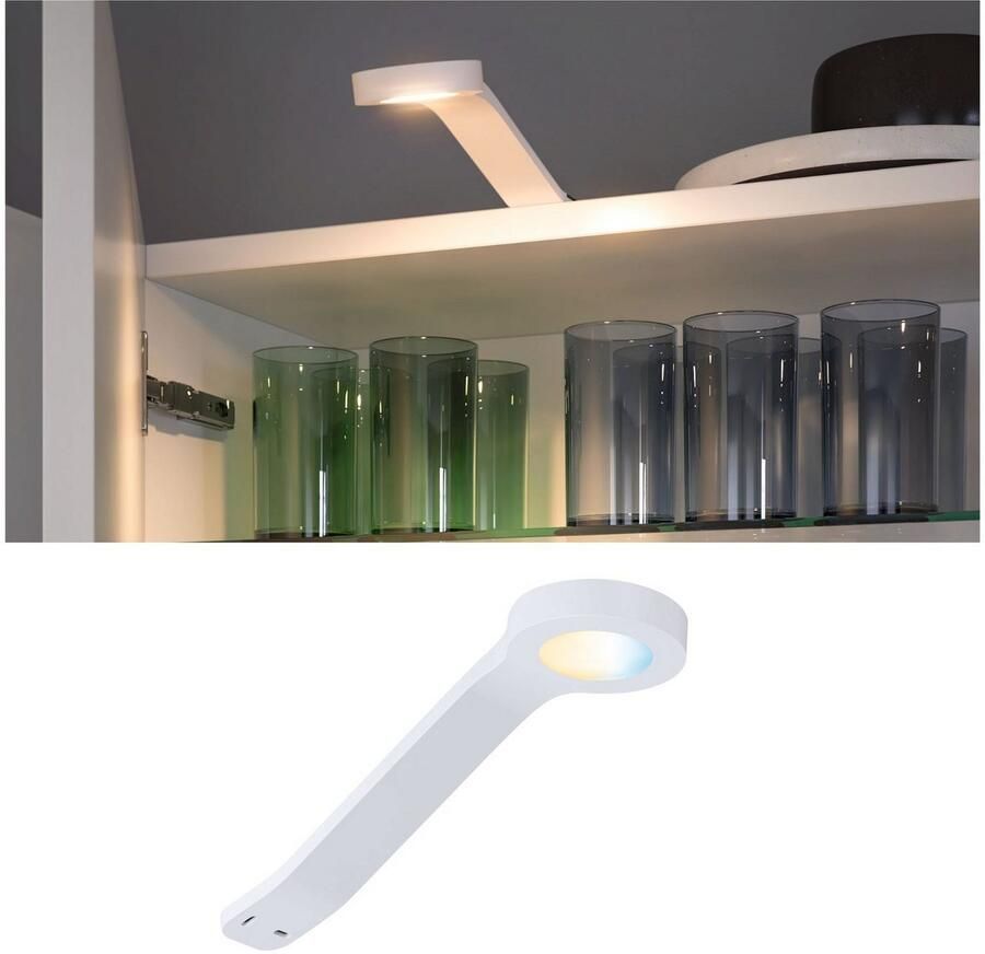 Paulmann Verlichting voor onderkast Clever Connect Mike 2x2 5W DC 2700-6500K 12V wit mat kunststof (2 stuks) - Foto 2