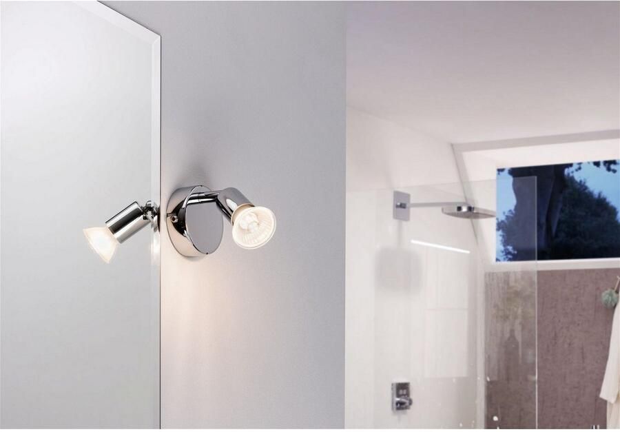 Paulmann Wandlamp Carolina Spotlight IP44 max. 1x10W chroom 230V metaal GU 10 (1 stuk) - Foto 3