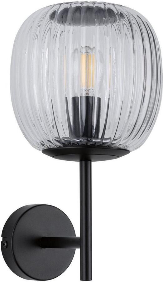 Paulmann Wandlamp Ruya IP44 E14 230V max. 20W Glas Zwart mat (1 stuk)