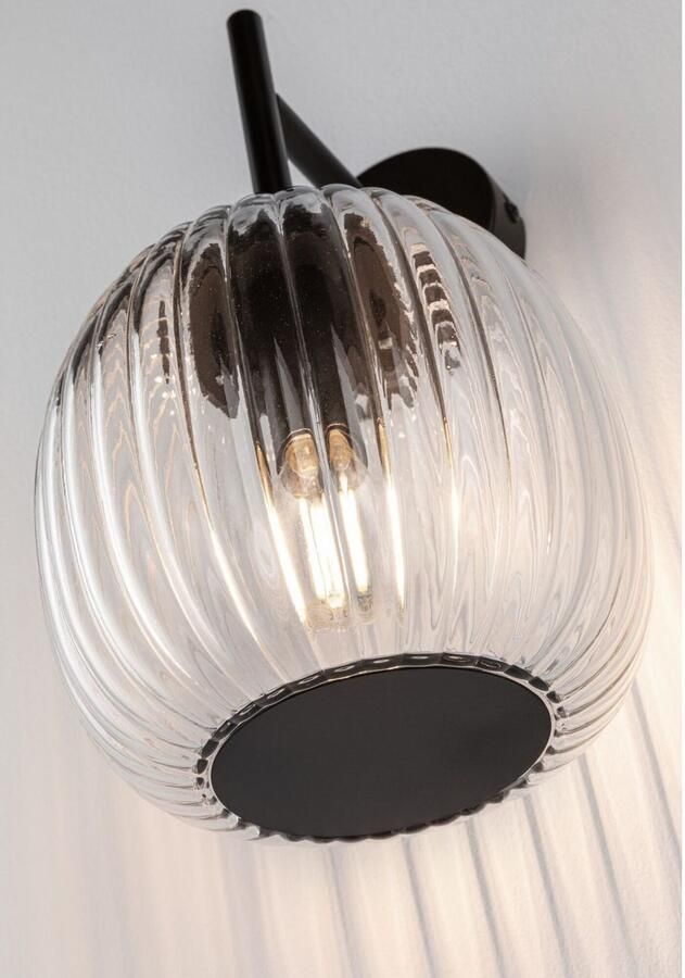 Paulmann Wandlamp Ruya IP44 E14 230V max. 20W Glas Zwart mat (1 stuk) - Foto 4